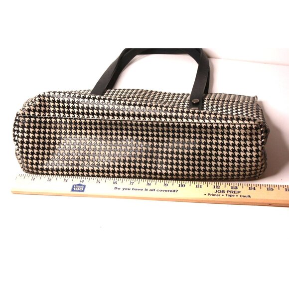 Daniella Lehavi Italian Leather Handbag in Black & White Houndstooth Pattern - Picture 6 of 10
